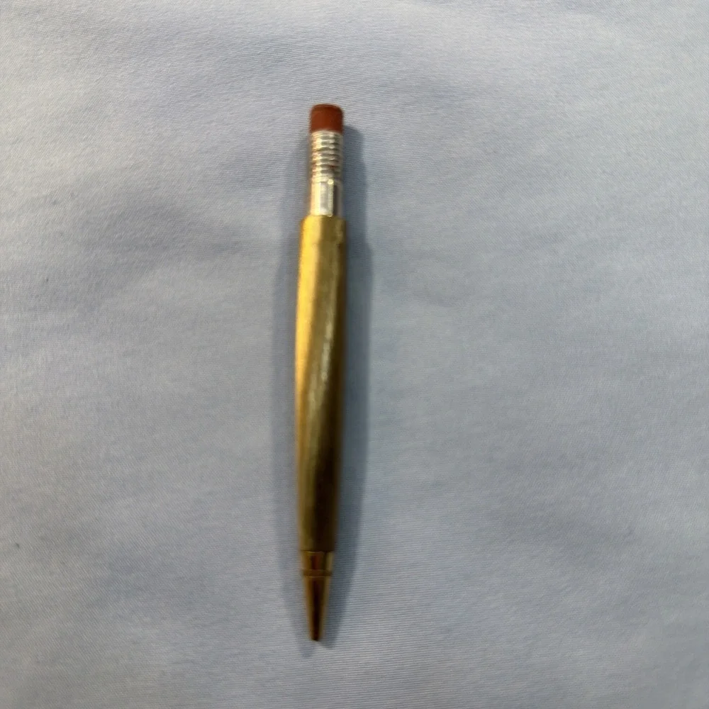 Paper Mate Pen Double‎ Heart • Gold Tone • Gold Tone Pencil With Eraser